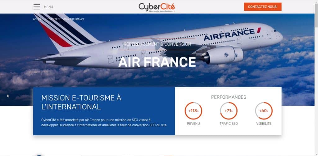 Une étude de cas sur les résultats obtenus pour un client