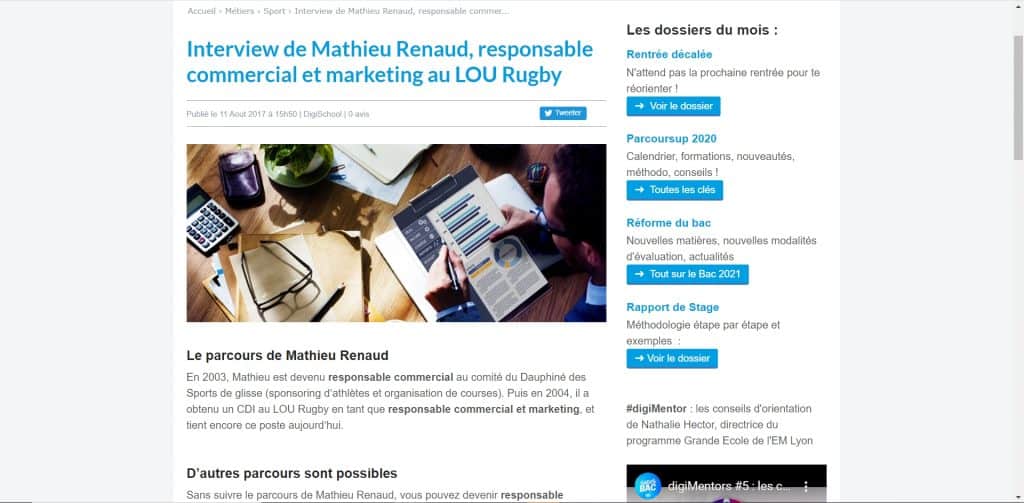 Une interview