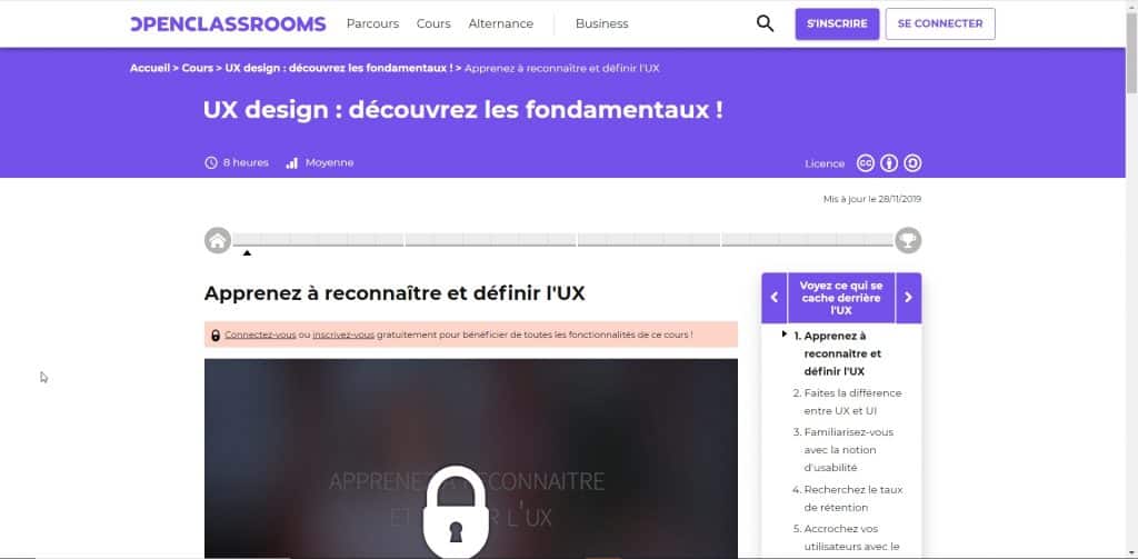 Un cours sur Openclassrooms