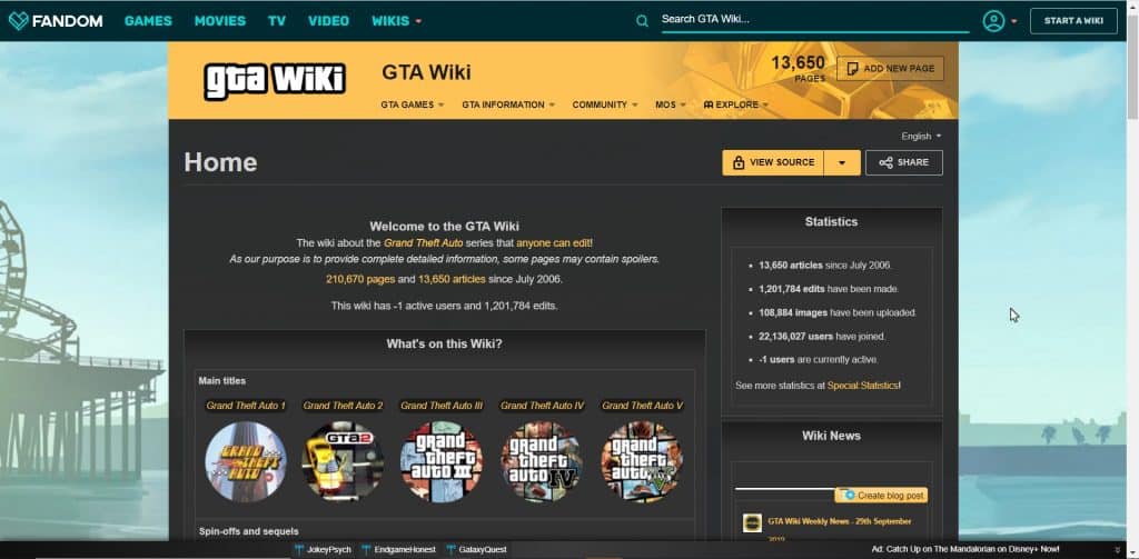 Un wiki sur l'univers de GTA