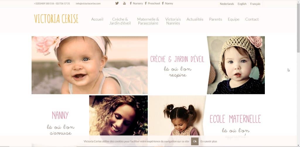 Site vitrine d'une crèche